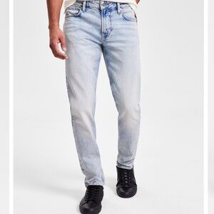 New Guess Men's Light Blue Slim Tapered Finnley Jeans Sz 32